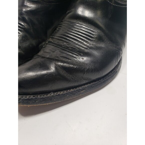 Vintage Tony Lama Mens Black Western Cowboy Size 9D Style Number 6213 Pre Owned main image 3